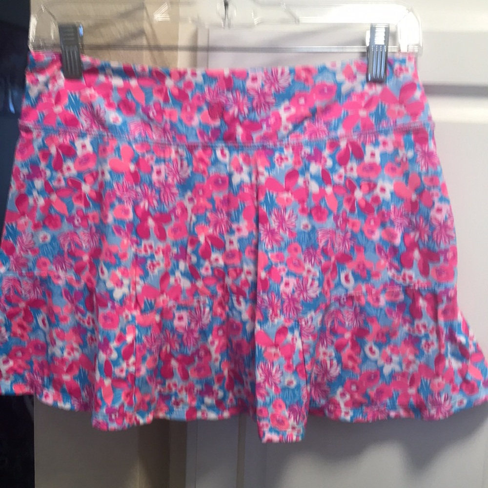 Lilly Pulitzer Pink Floral Tiered Skort - Picture 7 of 13